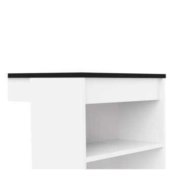 Biely barový stôl s čiernou doskou 115x50 cm Aravis - TemaHome - Image 5