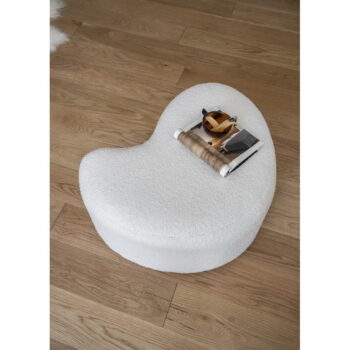 Biely taburet z textílie buklé Miuf – Miuform – Obrázok 3