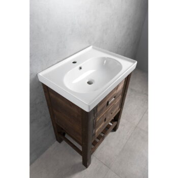 Hnedá skrinka bez umývadla zo smrekového dreva 56x83 cm Brand – Sapho - Image 5