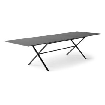 Čierny rozkladací jedálenský stôl s čiernou doskou 100x210 cm Meza – Hammel Furniture - Image 2