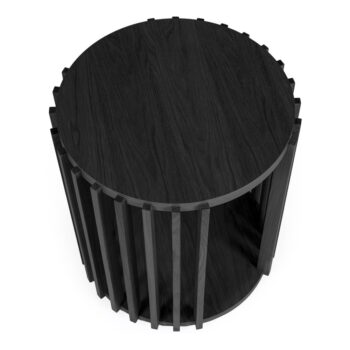 Čierny odkladací stolík Woodman Drum, ø 53 cm – Obrázok 6