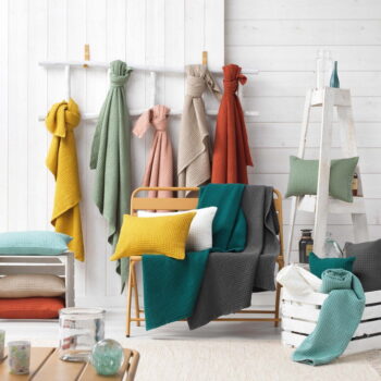 Dekoračný vankúš 30x50 cm Gaufrette – douceur d'intérieur – Obrázok 2