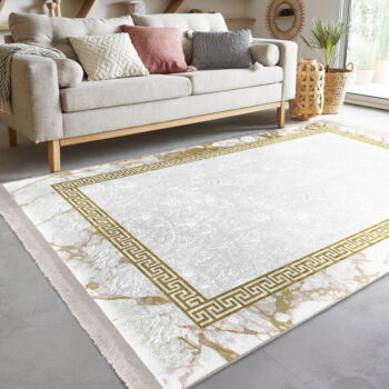 Koberec behúň v bielo-zlatej farbe 80x200 cm - Mila Home - Image 4