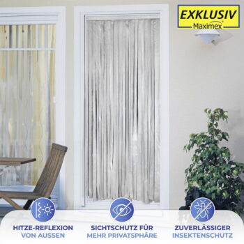 Termo záves do dverí v čierno-striebornej farbe 90x200 cm – Maximex - Image 7