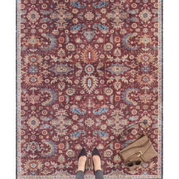 Vínovočervený behúň Nouristan Vivana, 80 x 200 cm – Obrázok 2