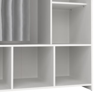 Bielo-sivá šatníková skriňa 105x180 cm Kit – Tvilum - Image 5