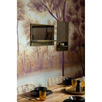 Nástenné zrkadlo s poličkou 37x61 cm Feyza – White Label - Image 5