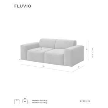 Béžová pohovka 205 cm Fluvio – MESONICA - Image 6