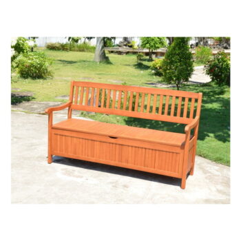 Drevená záhradná lavica v prírodnej farbe Houston – Garden Pleasure – Obrázok 2