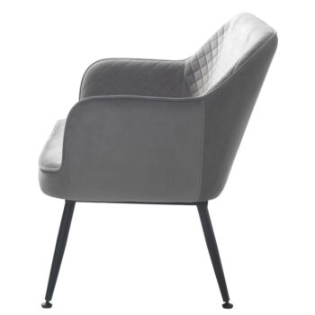 Svetlosivá zamatová pohovka 129 cm Berrie – Unique Furniture - Image 3