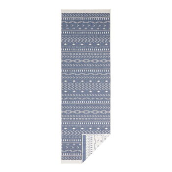 Modro-krémový vonkajší koberec NORTHRUGS Kuba, 80 x 250 cm – Obrázok 2
