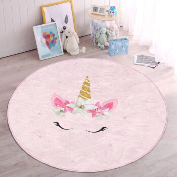 Ružový detský koberec ø 80 cm Comfort – Mila Home - Image 7