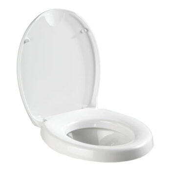 Mierne zvýšené WC sedadlo s jednoduchým zatváraním pre seniorov Wenko Secura, 43,5 × 37 cm - Image 4