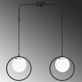 Čierne kovové závesné svietidlo Opviq lights Flovena - Image 5