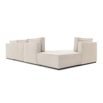 Krémovobiela menčestrová rohová pohovka (variabilná) Nihad modular – Bobochic Paris - Image 7