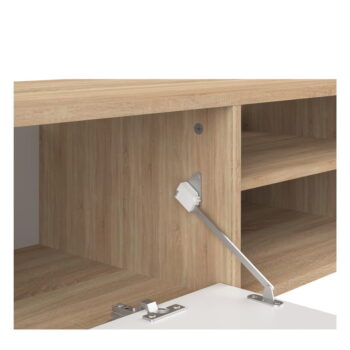 TV stolík v dekore duba v bielo-prírodnej farbe 165x40 cm Ampère – TemaHome - Image 5