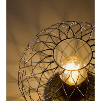 Čierna stolová lampa s kovovým tienidlom (výška  23 cm) Justin – Fischer & Honsel – Obrázok 2