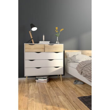 Biela komoda Tvilum Oslo, 99 x 101 cm - Image 8