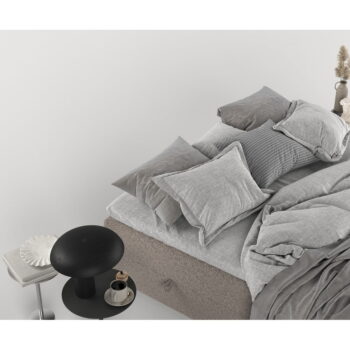 Hnedá boxspring posteľ s úložným priestorom 140x200 cm Malte – Maison de Rêve - Image 10