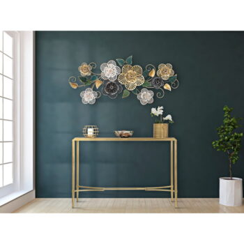 Kovová závesná dekorácia so vzorom kvetín Mauro Ferretti Campur -B-, 118 x 58 cm – Obrázok 2