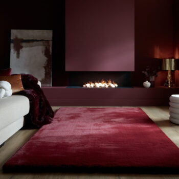 Vínová syntetická kožušina 80x150 cm Ivy Luxury Fur – Flair Rugs - Image 2