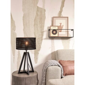 Čierna stolová lampa s bambusovým tienidlom (výška 53 cm) Java – Good&Mojo – Obrázok 3