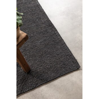 Čierny jutový koberec 80x150 cm Bouclé – Hanse Home - Image 5