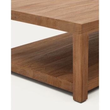 Konferenčný stolík z tíkového dreva v prírodnej farbe 90x90 cm Sashi – Kave Home - Image 4