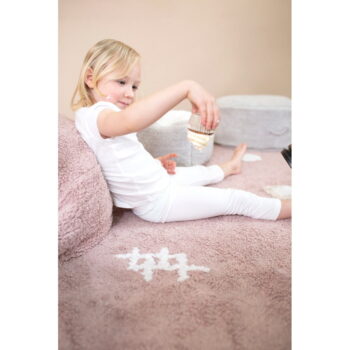Ružový prateľný ručne tkaný bavlnený detský koberec 140x200 cm Noah – Lorena Canals – Obrázok 4