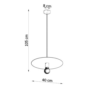 Čierne závesné svietidlo ø 40 cm Livago – Nice Lamps - Image 8