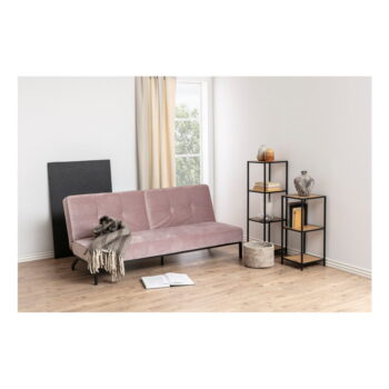 Knižnica v dekore duba v čierno-prírodnej farbe 37x120 cm Seaford – Actona - Image 3