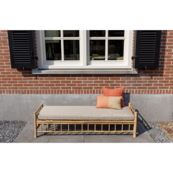 Drevená záhradná lavica v sivo-prírodnej farbe Tennis – Exotan – Obrázok 2