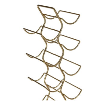 Kovový regál na víno v zlatej farbe počet fliaš 12 Wren – Premier Housewares – Obrázok 3