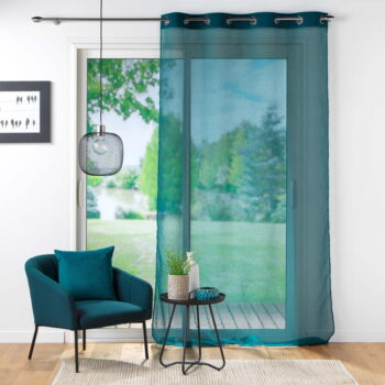 Modrá voálová záclona 140x240 cm Casual – douceur d'intérieur – Obrázok 3