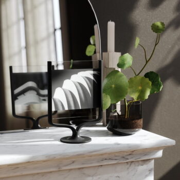 Čierny kovový stojací rámček 18x25 cm Wishbone – Umbra - Image 2