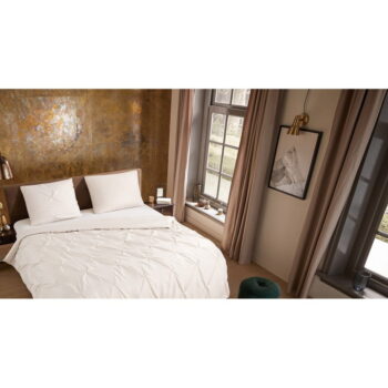 Krémové predĺžené obliečky na dvojlôžko z mikrovlákna 200x220 cm Pure Elegance – Good Morning – Obrázok 2