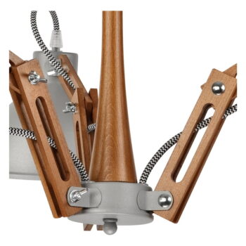 Sivo-hnedé stropné svietidlo s kovovým tienidlom ø 15 cm Marcello – LAMKUR – Obrázok 4