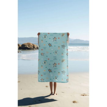 Modrá froté bavlnená plážová osuška 75x140 cm Love Ocean – Playmobil - Image 2