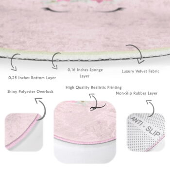 Ružový detský koberec ø 80 cm Comfort – Mila Home - Image 8