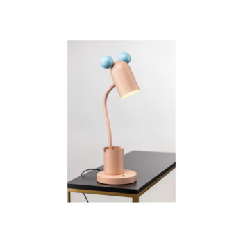 Svetlomodro-ružová stolová lampa s kovovým tienidlom (výška 50 cm) Mouse – GTV - Image 3