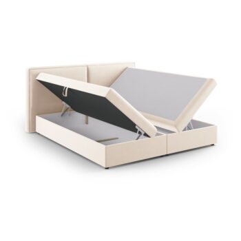 Krémová boxspring posteľ s úložným priestorom 160x200 cm Arendal – Cosmopolitan Design - Image 3