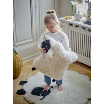 Biely vlnený detský koberec ø 84 cm Dolly – Bloomingville Mini - Image 4