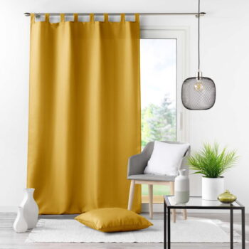 Žltý záves 140x260 cm Essentiel – douceur d'intérieur – Obrázok 3