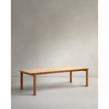 Záhradný jedálenský stôl z dubového dreva 102x220 cm Icaro – Kave Home - Image 3