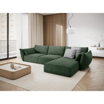 Tmavozelená rohová pohovka (pravý roh) Vanda - Mazzini Sofas - Image 5
