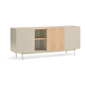 Nízka komoda v dekore duba v béžovo-prírodnej farbe 180x78 cm Otto – Teulat - Image 2