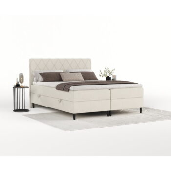 Béžová boxspring posteľ s úložným priestorom 160x200 cm Gwen – Maison de Rêve - Image 7