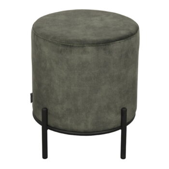 Khaki zamatový taburet Troy – LABEL51 - Image 3