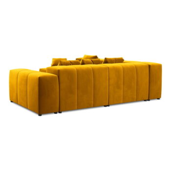 Žltá zamatová rohová pohovka (variabilná) Rome Velvet - Cosmopolitan Design - Image 3