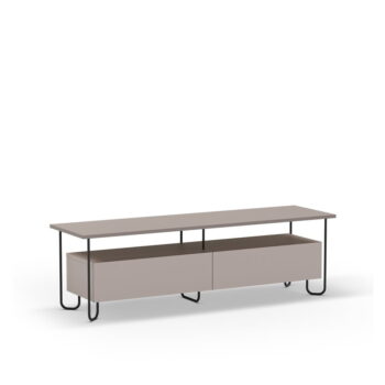 Sivo-béžový TV stolík 150x45 cm Dilly – Marckeric - Image 3